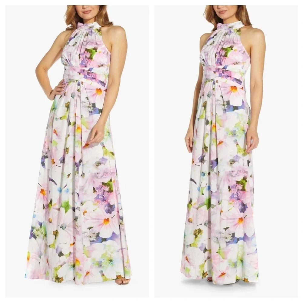 Adrianna Papell Floral Maxi Dress - Multicolor